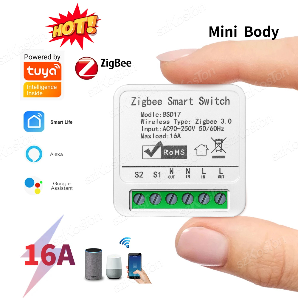 16A تويا زيجبي وحدة تبديل ذكية - مراجعة Diy Home Automation Hub وسعره